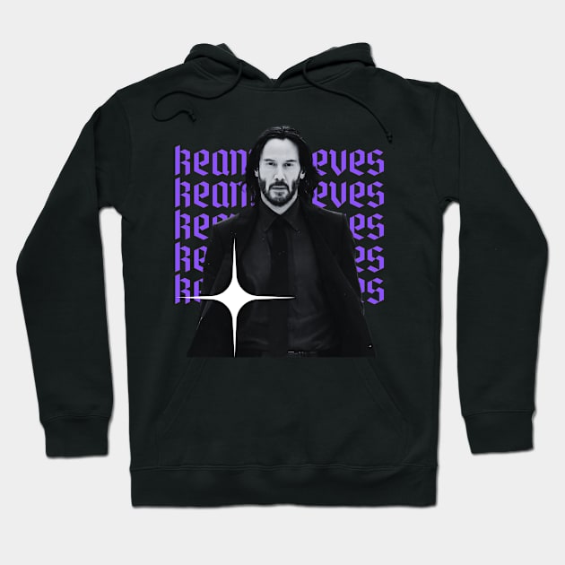 Keanu reeves x 80s retro Hoodie by KawaKiwi